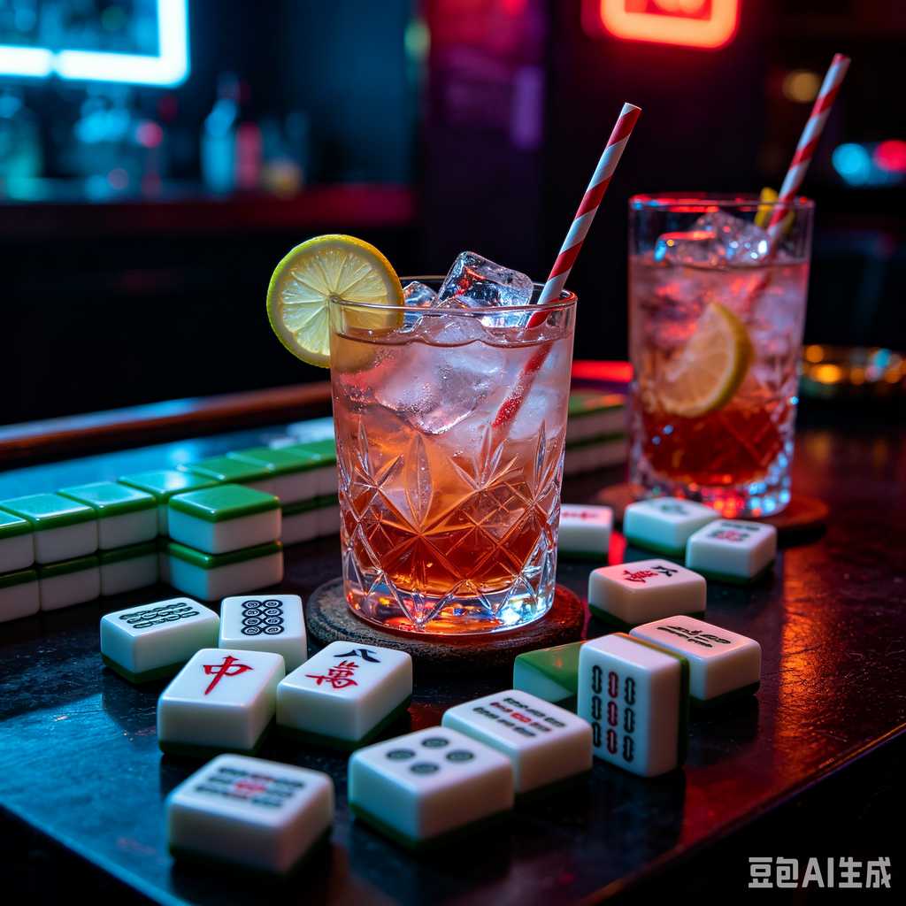 retro text mahjong tiles